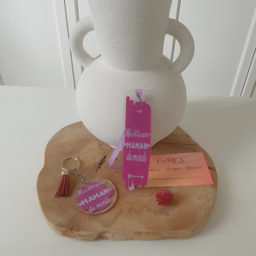 Porte-clé & Marque Page Maman