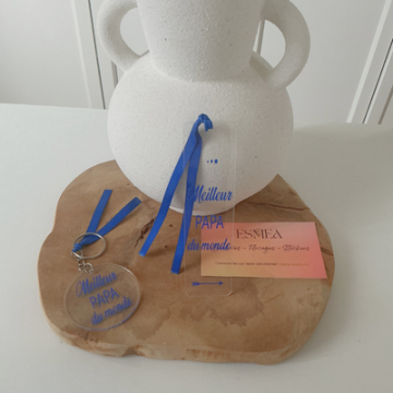 Porte-clé & Marque Page Papa