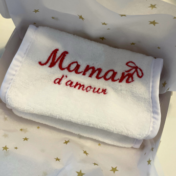 Lingette brodée "Maman...