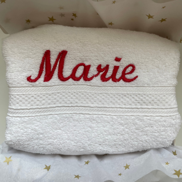 Serviette Blanche "PRÉNOM...