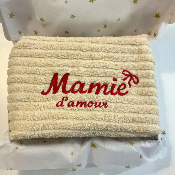 Serviette beige "PRÉNOM AU...